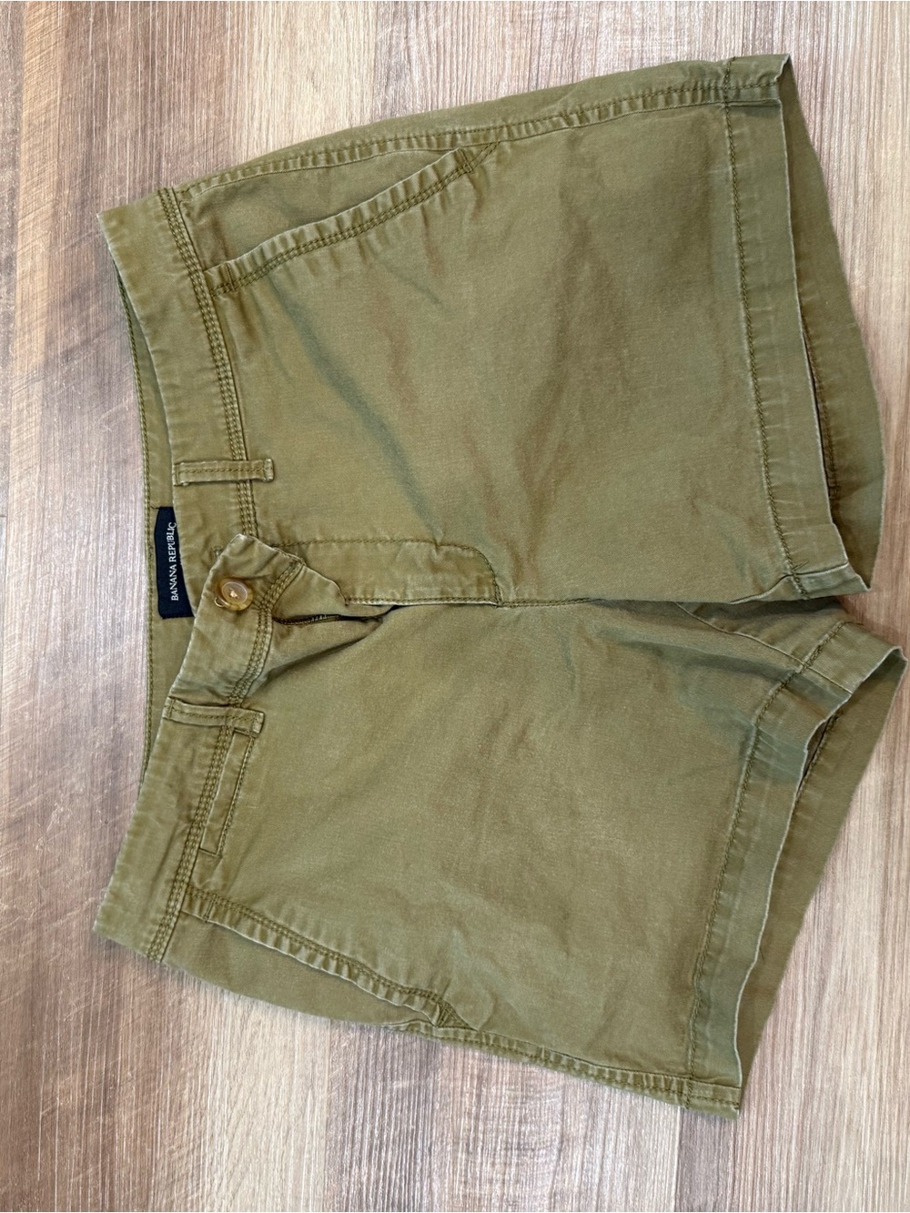 Banana Republic Olive Green Casual Cotton Shorts